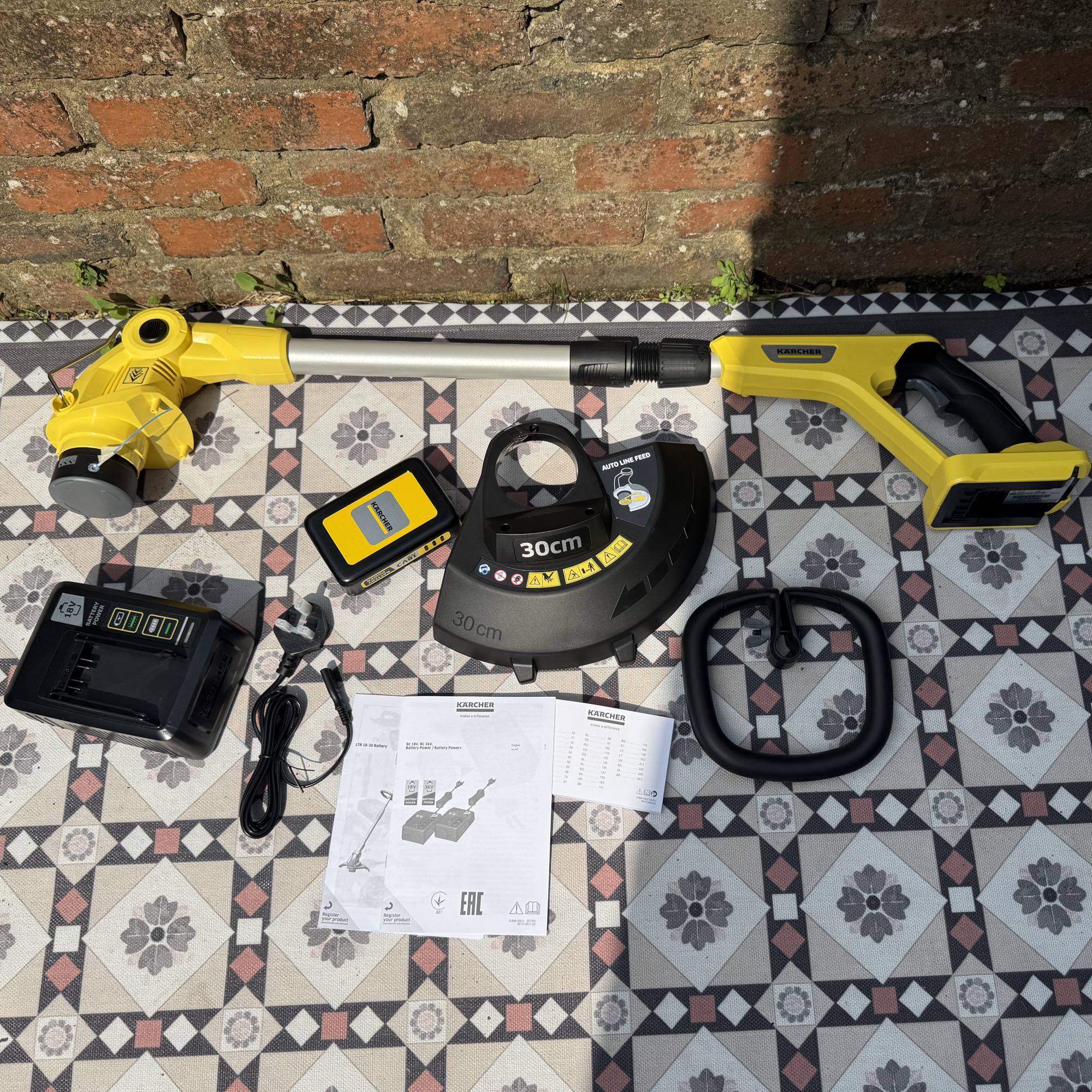 karcher grass trimmer unboxed