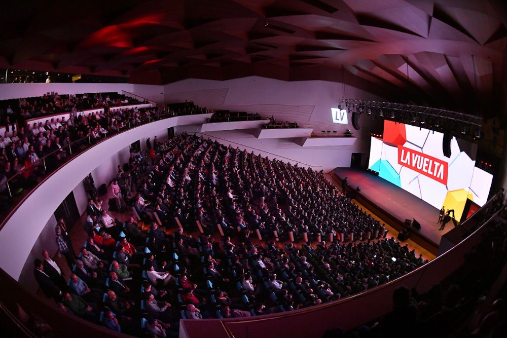 The scene at the 2019 Vuelta a Espana presentation in Alicante