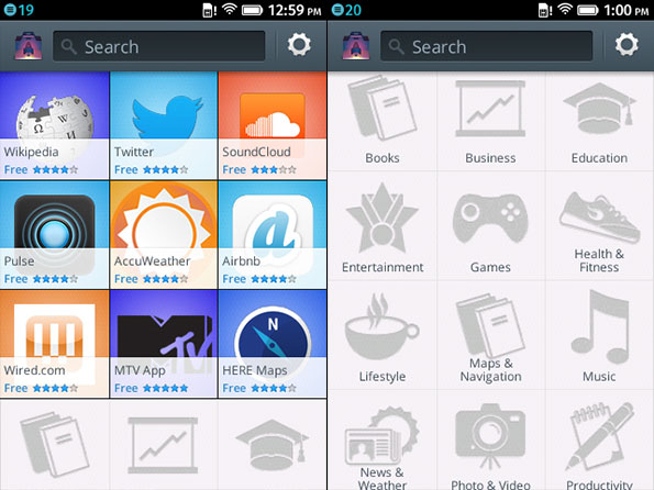 Firefox OS Marketplace app