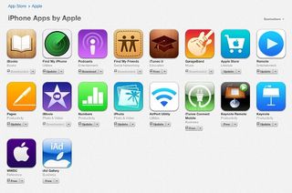 Apple's App Store apps, some very clearly not updated for iOS 7