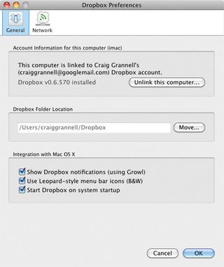 Share data with your iphone: dropbox setup