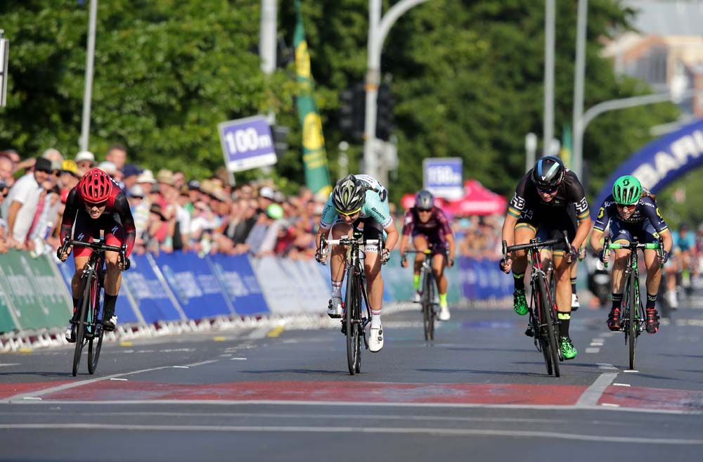 The sprint for second place behind Allen