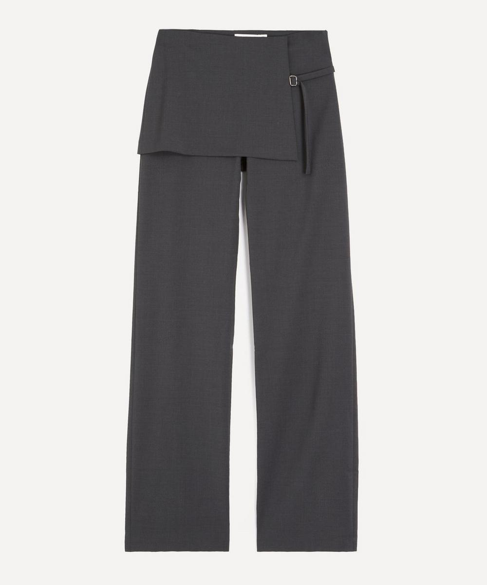 Archive Mid-Rise Overlapping Mini Skirt Trousers