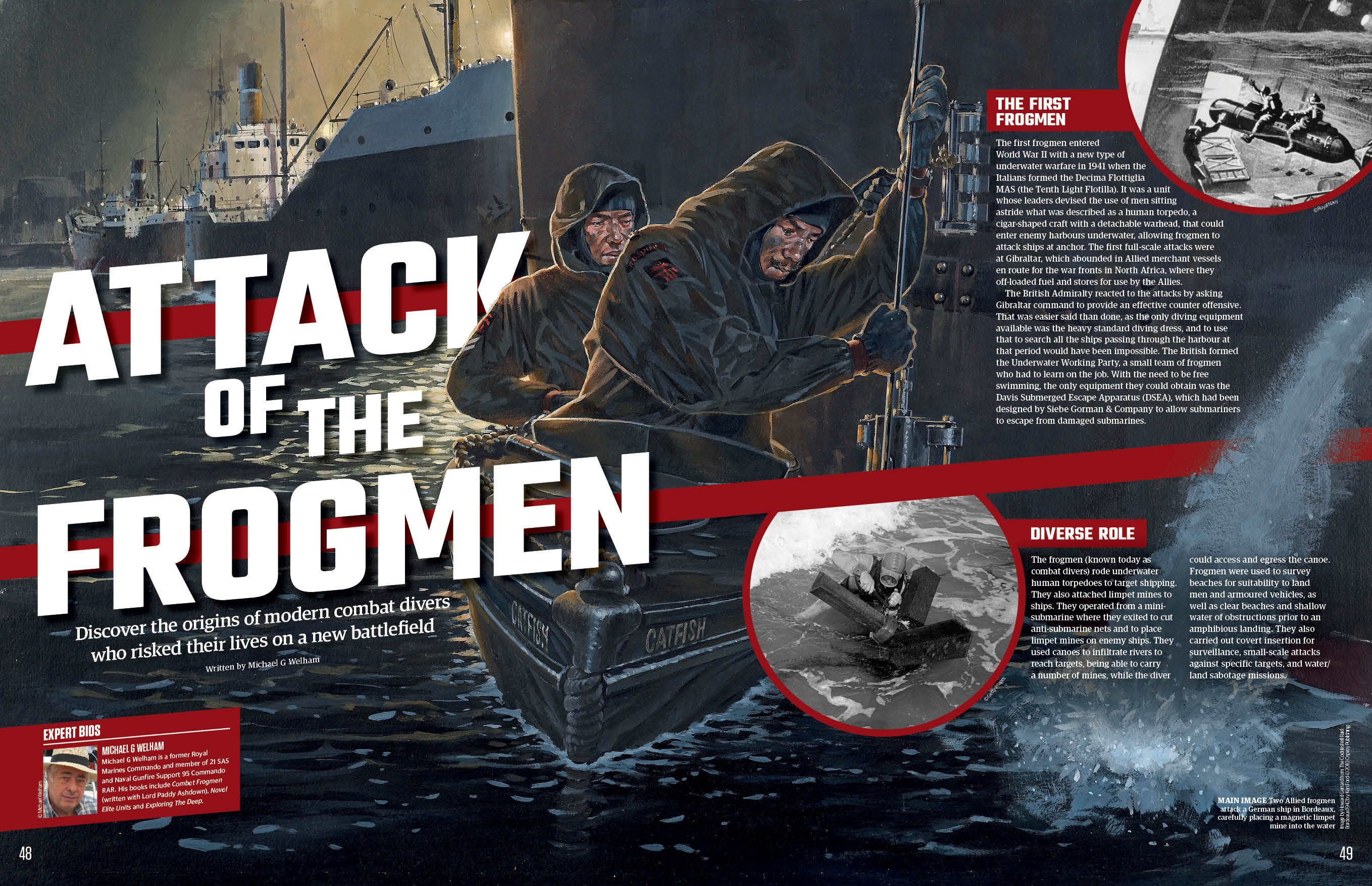 Combat Divers, feature spread All About History 126