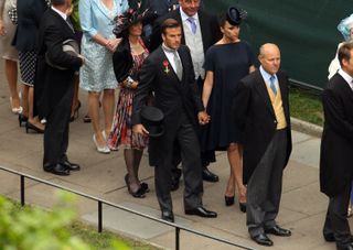 David and Victoria Beckham amongst guests at Prince William and Kate Middleton wedding