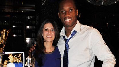Marina Granovskaia and Chelsea player Didier Drogba
