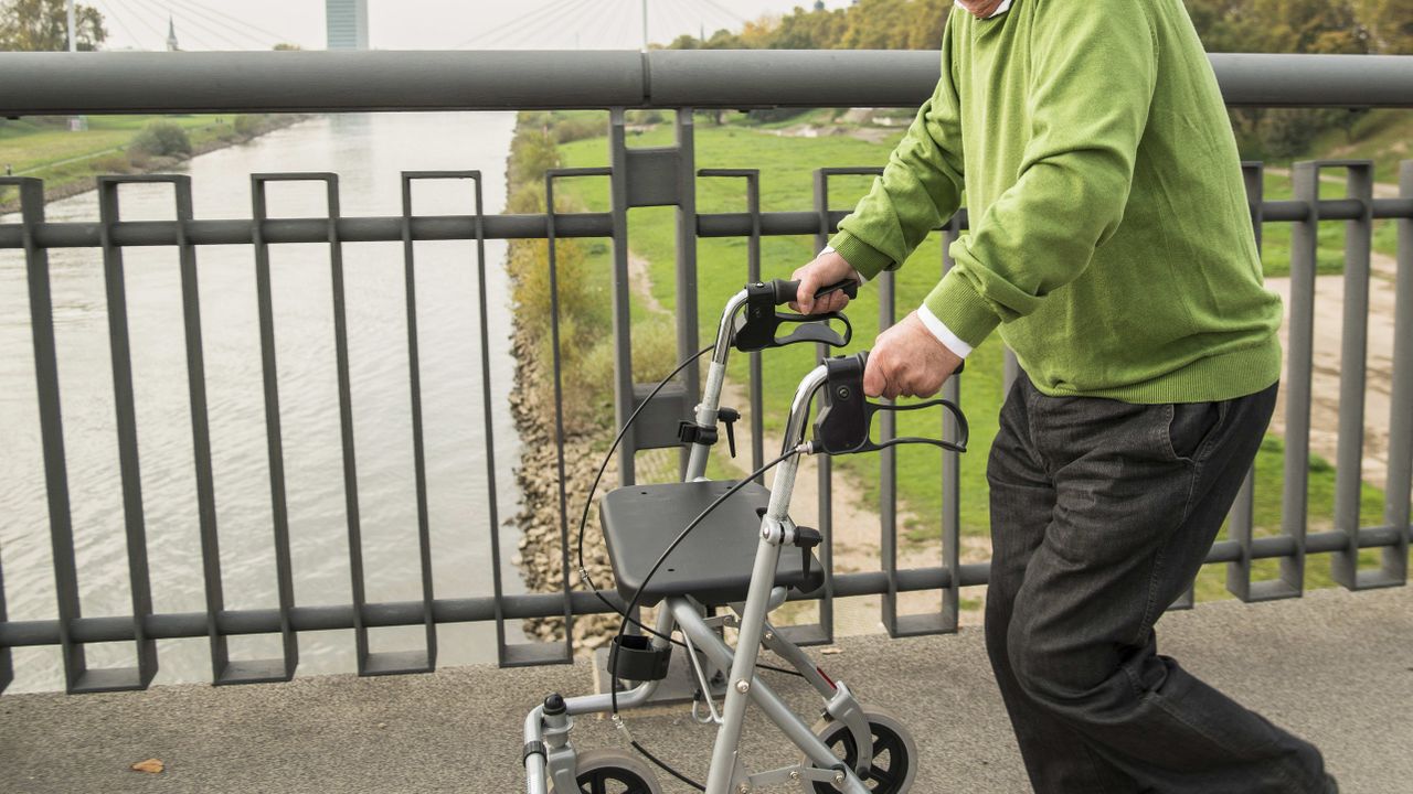 A man with a walker.