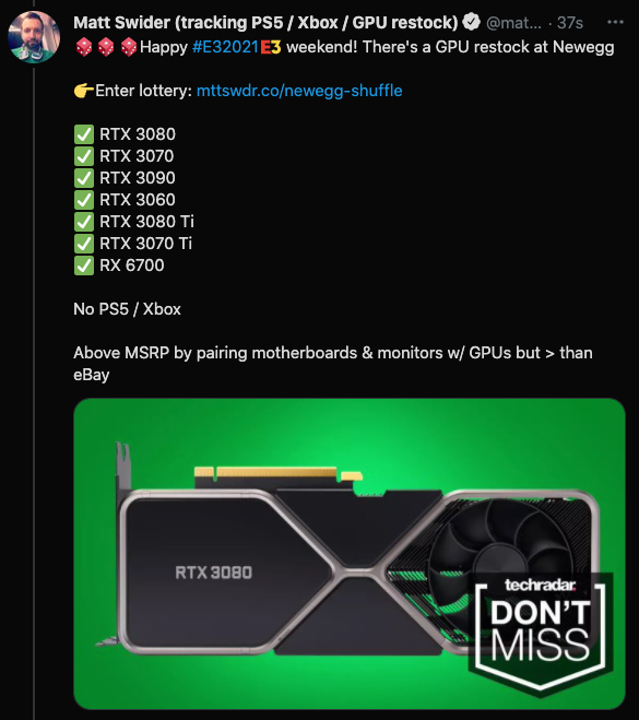 GPU restock