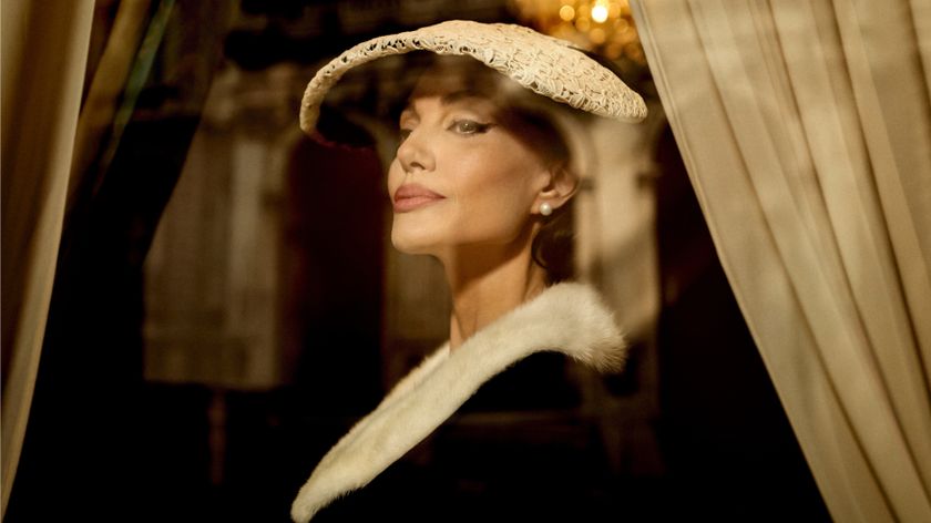 Maria Callas (Angelina Jolie) looks out a window as seen in Netflix&#039;s &quot;Maria&quot;