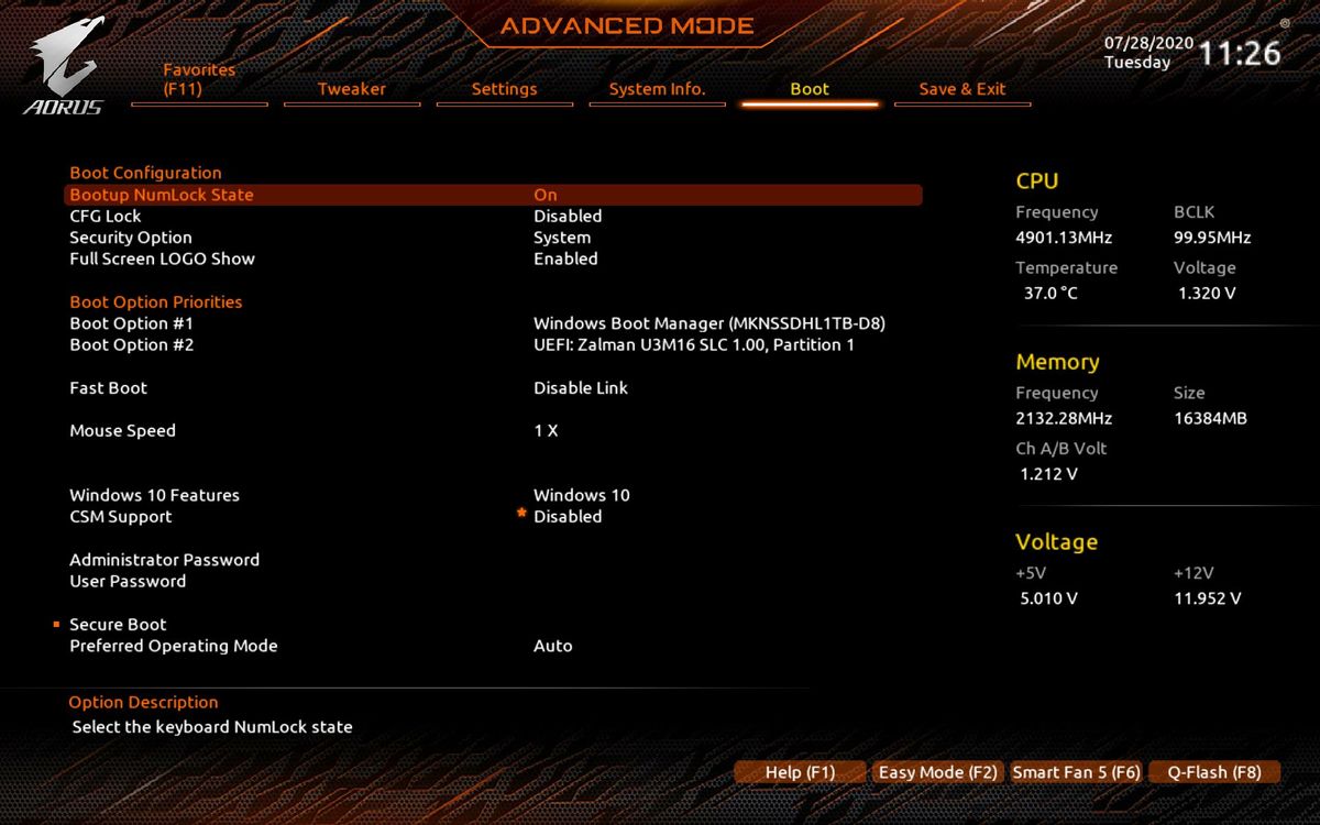 Gigabyte Z490I Aorus Ultra