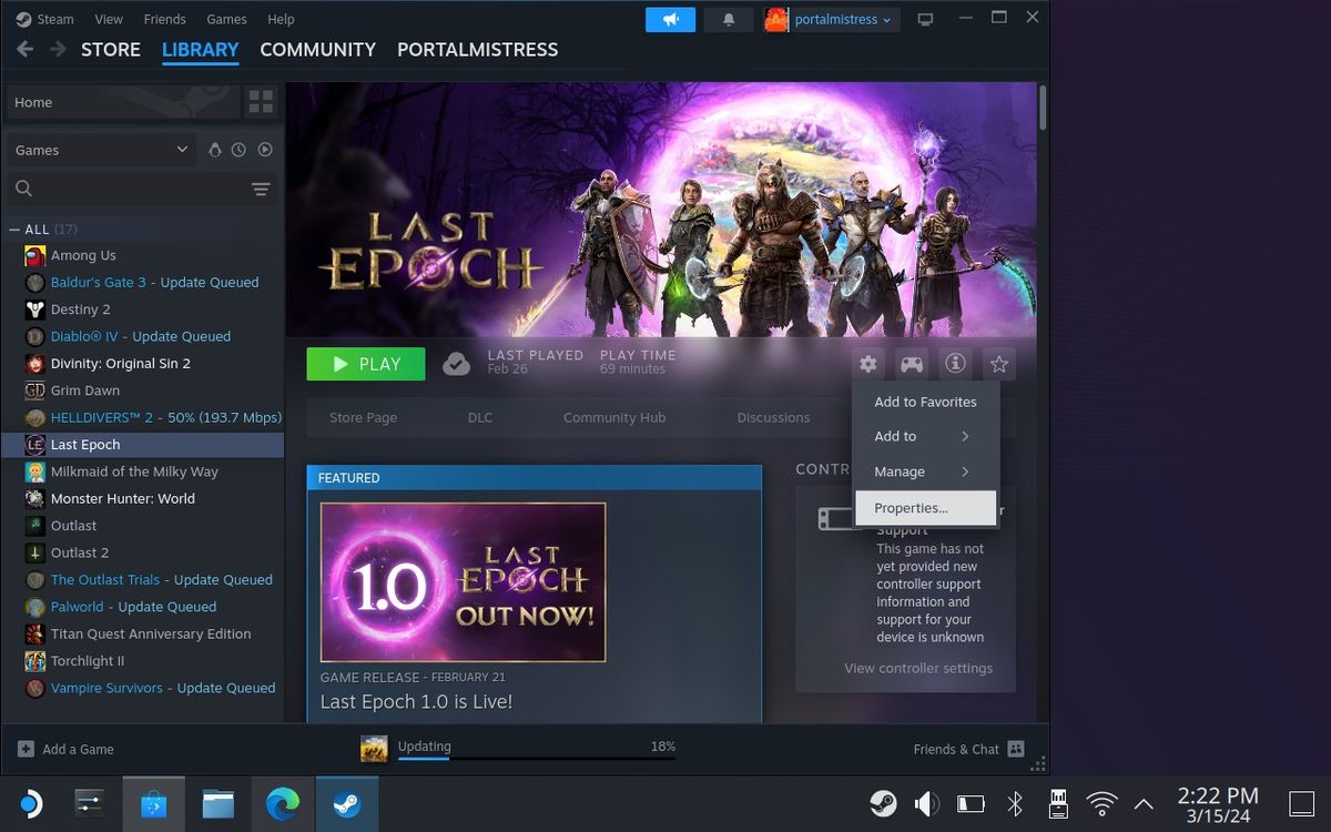 Install Last Epoch on Steam Deck