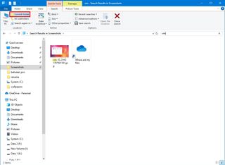 File Explorer search current folder