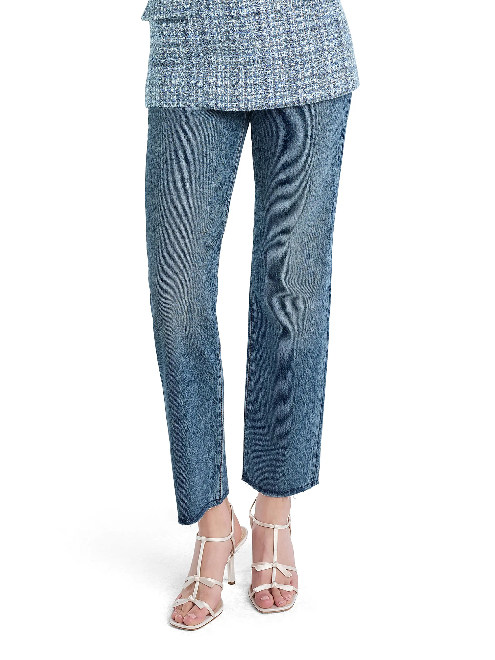 Otto Stretch-Cotton High Rise Straight-Leg Jeans