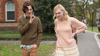 Elle Fanning and Timothee Chalamet in A Rainy Day in New York.