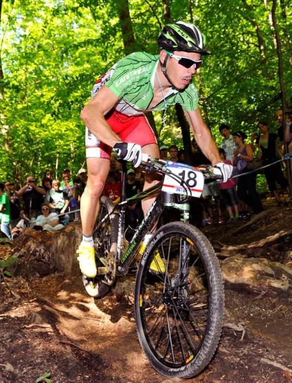 Marco Fontana (Cannondale) races in Offenburg