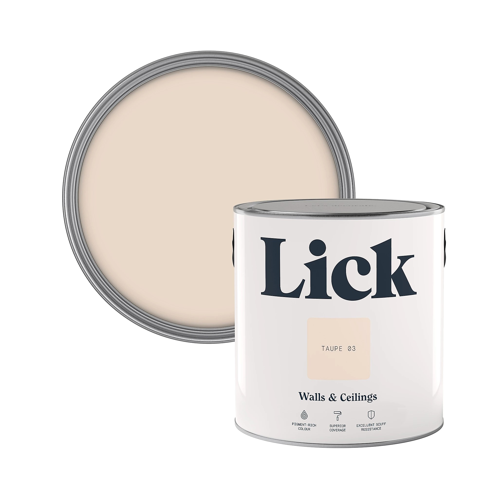 Lick Taupe 03 Matt Emulsion paint, 2.5L