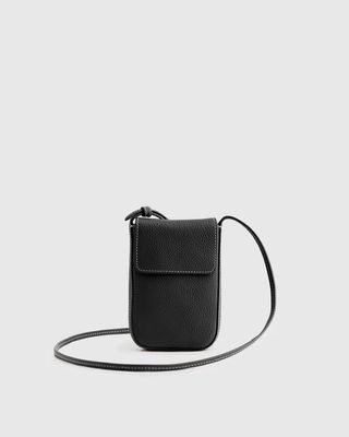 Italian Leather Flap Phone Crossbody