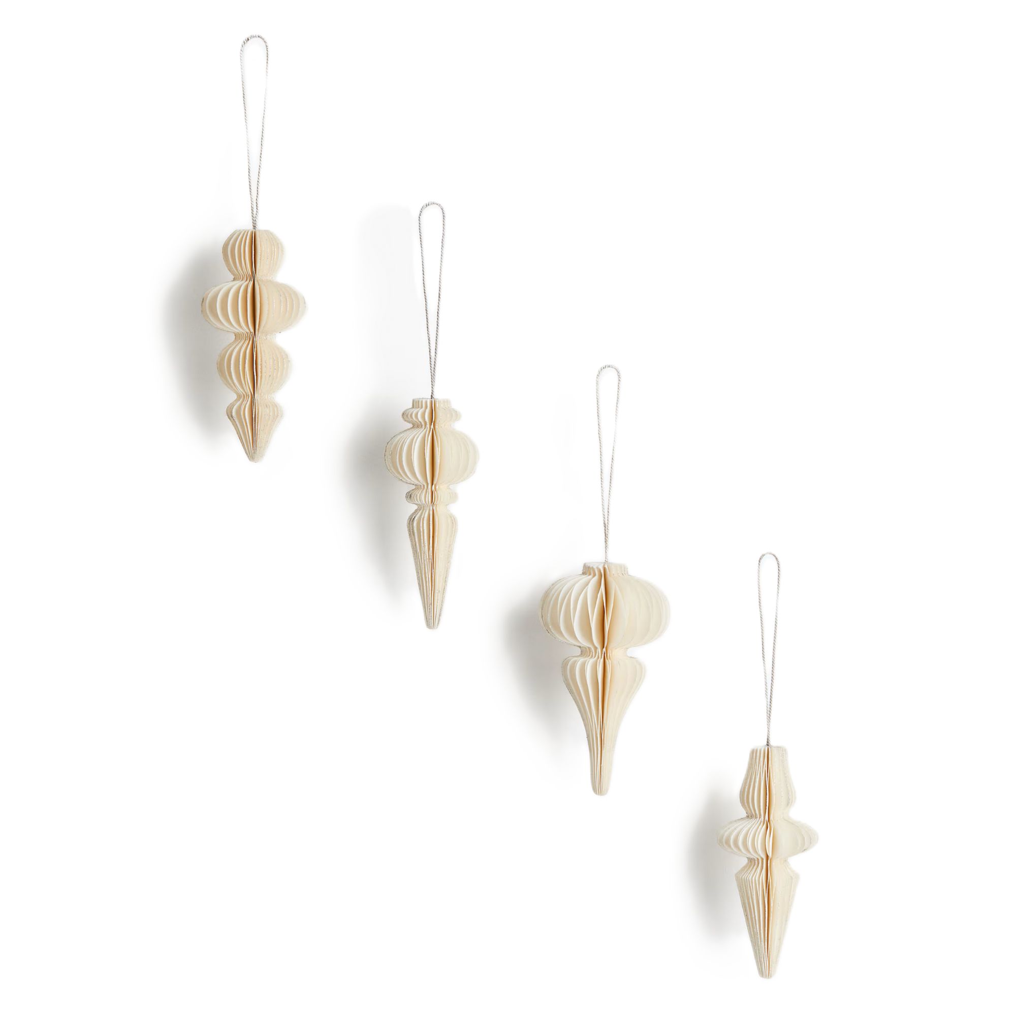 Paper white ornaments