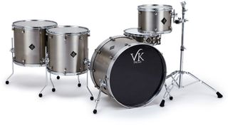 The toms and bass drum are formed from 1.5mm-thick sheets of stainless steel