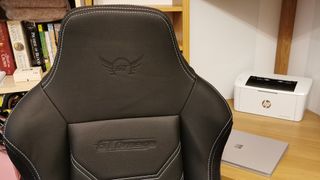 GT Omega Element top of chair in front of desk
