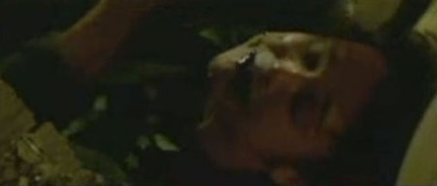 Jason guts his victim...