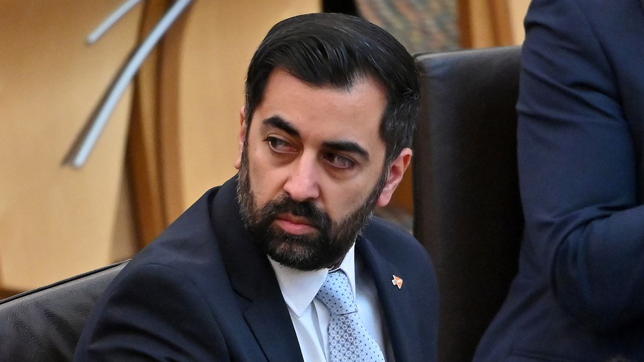 Humza Yousaf, during First Minister&#039;s Questions in the Scottish Parliament