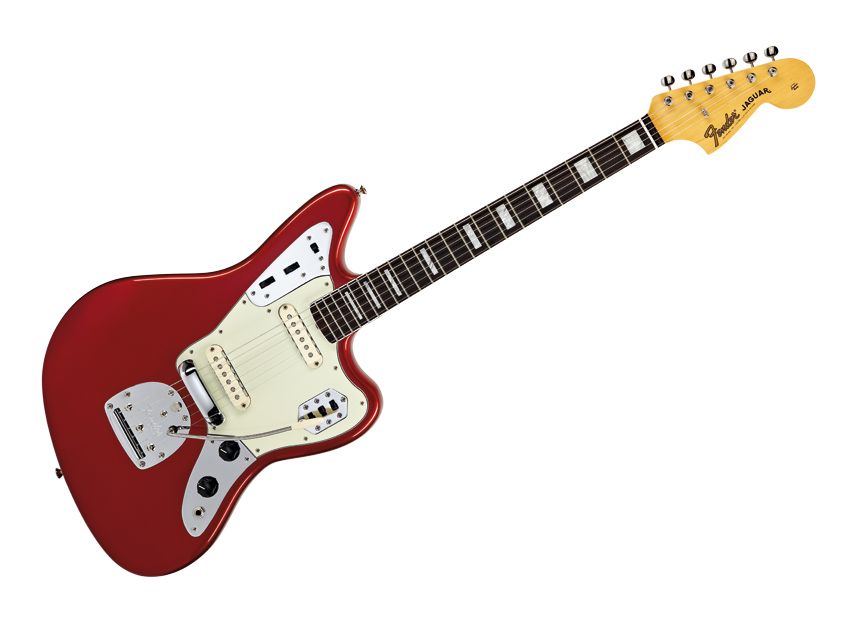 The 50th Anniversary Jaguar features hotter pickups and a slightly increased neck pitch.