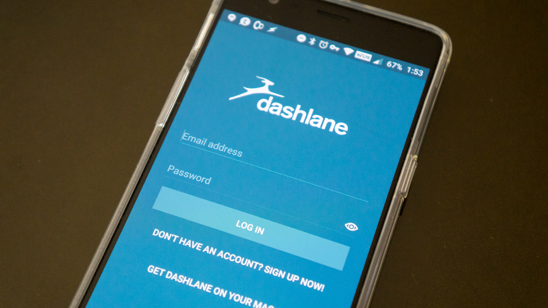 Dashlane for Android login