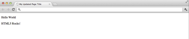 Figure 1-4 Your web page with the new text you just added