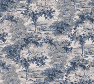 Navy and white floral wallpaper