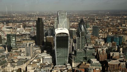 Ariel view of the City of London