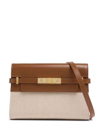 Small Manhattan Cotton 
Leather Bag - Saint Laurent - Women | Luisaviaroma