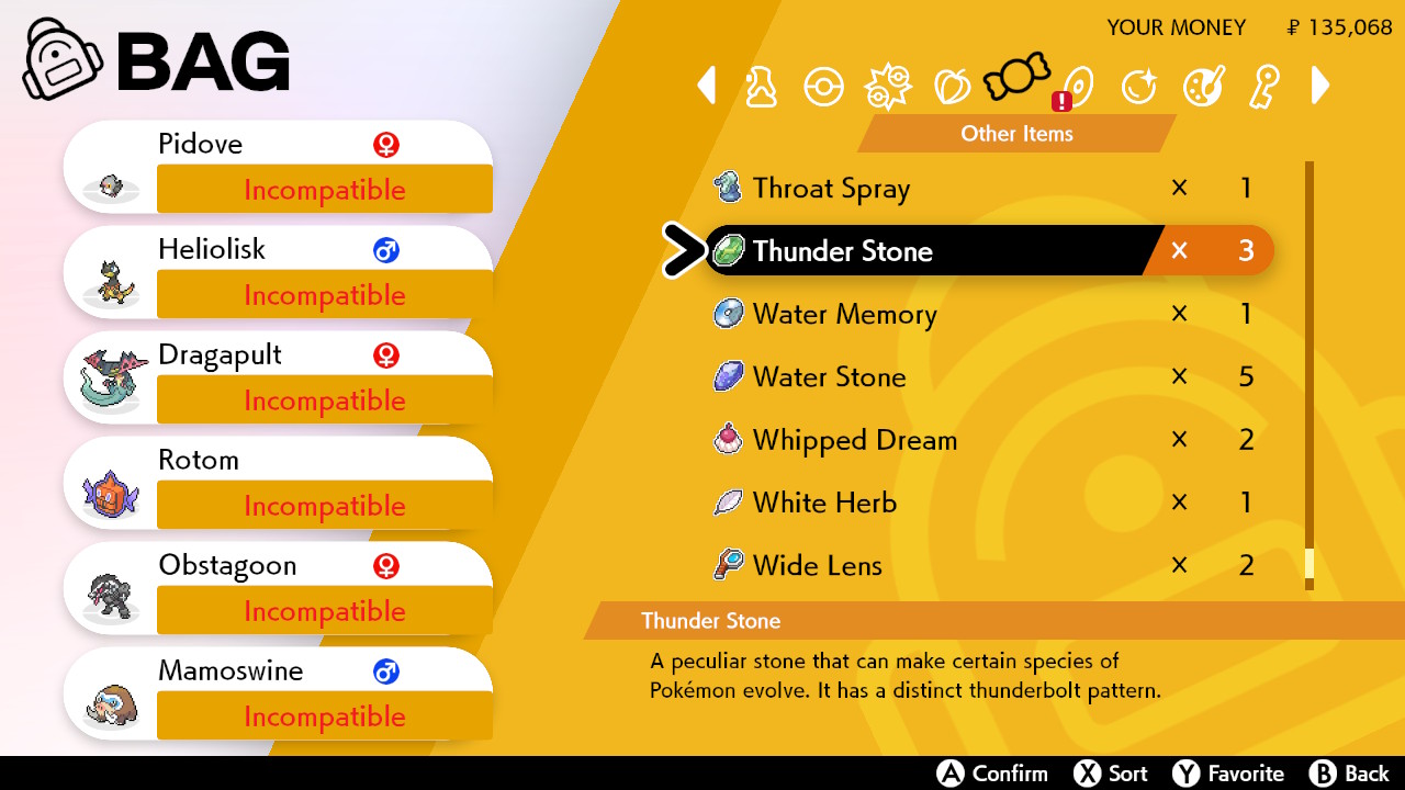 Pokemon Sword and Shield Thunder Stone