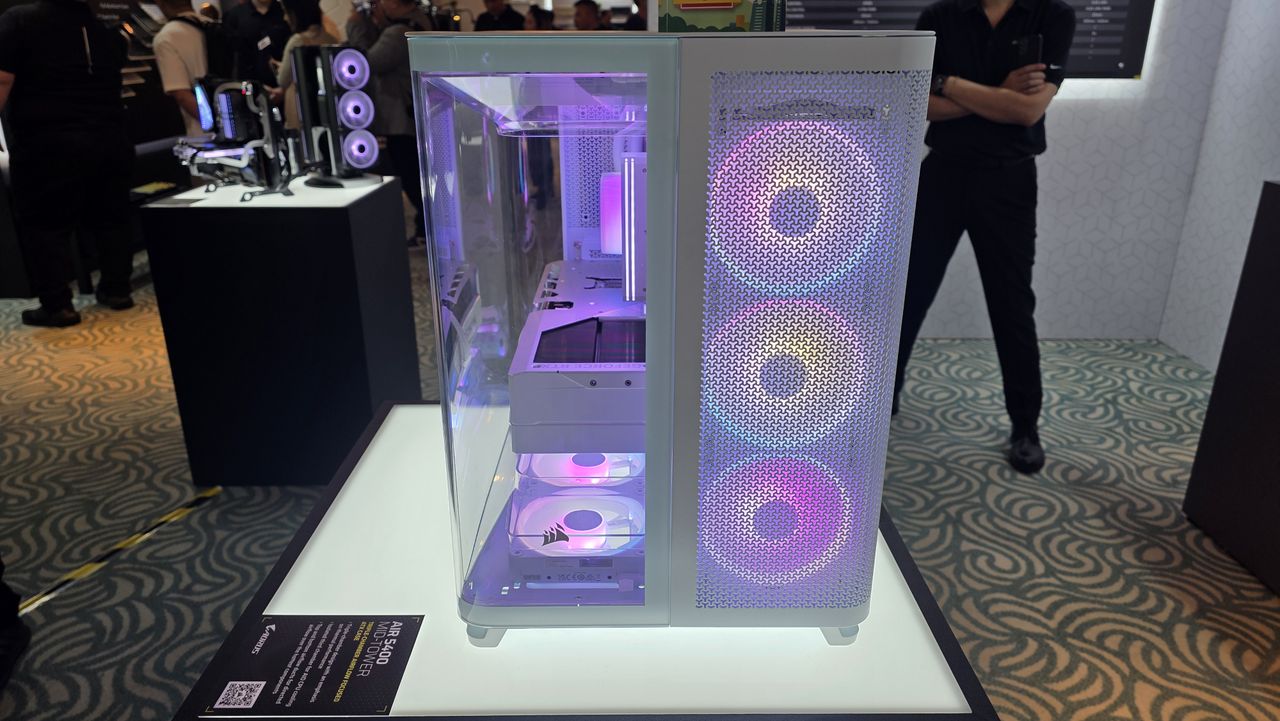 The Corsair Air 5400 case showcased at Computex 2025