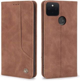 Simicoo Vintage Leather Wallet Pixel 4a 5g Case