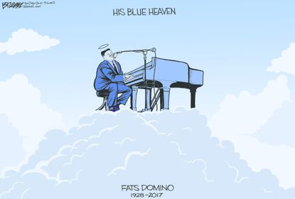 Political cartoon U.S. Fats Domino death
