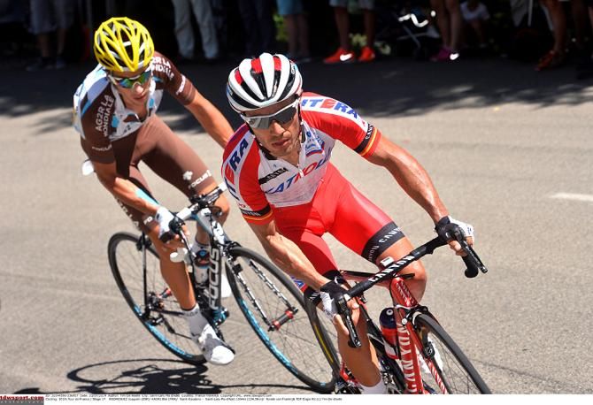 Joaquim Rodriguez (Katusha) attacked the early part of the stage for mountain points