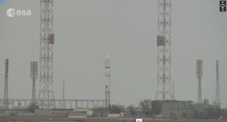 A Russian Proton-M rocket sits patiently on the launch pad on March 14, 2016, ready to send the first phase of the European-Russian ExoMars mission on its way to the Red Planet.