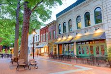 The downtown mall in Charlottesville, Virginia