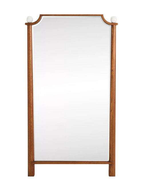 Perry Wooden Stone Mirror