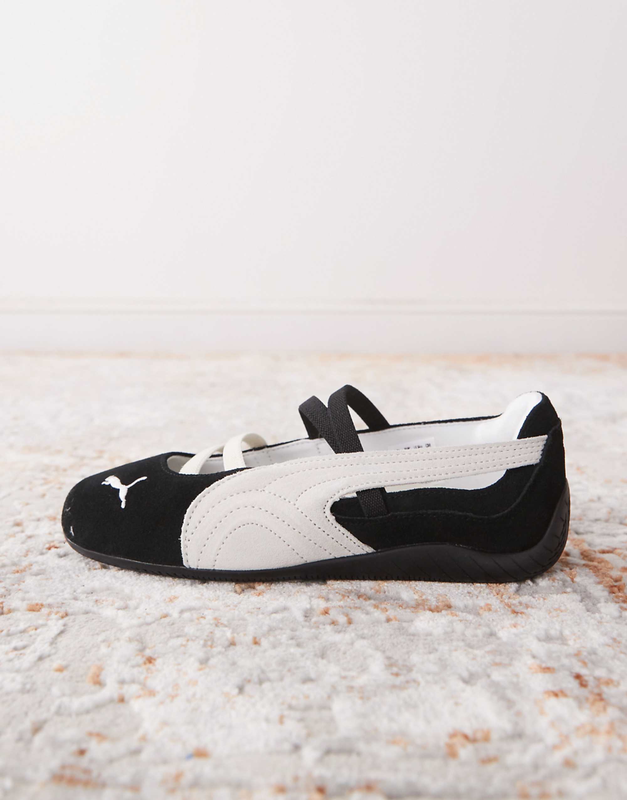 Puma Speedcat Ballet Flats in Black and White