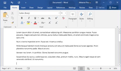 can you tile pages in ms word for mac