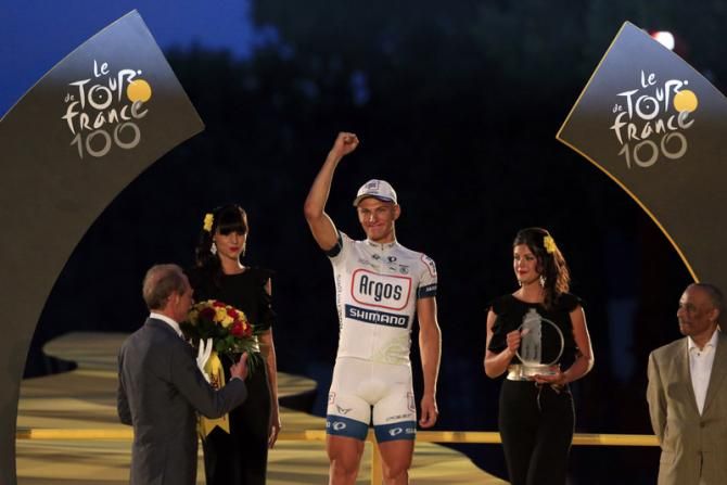 Winner of the 21st stage of the 100th Tour de France, Marcel Kittel (Argos-Shimano)