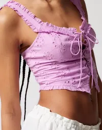 $59 Layla Eyelet Corset Top at Urban Outfitters