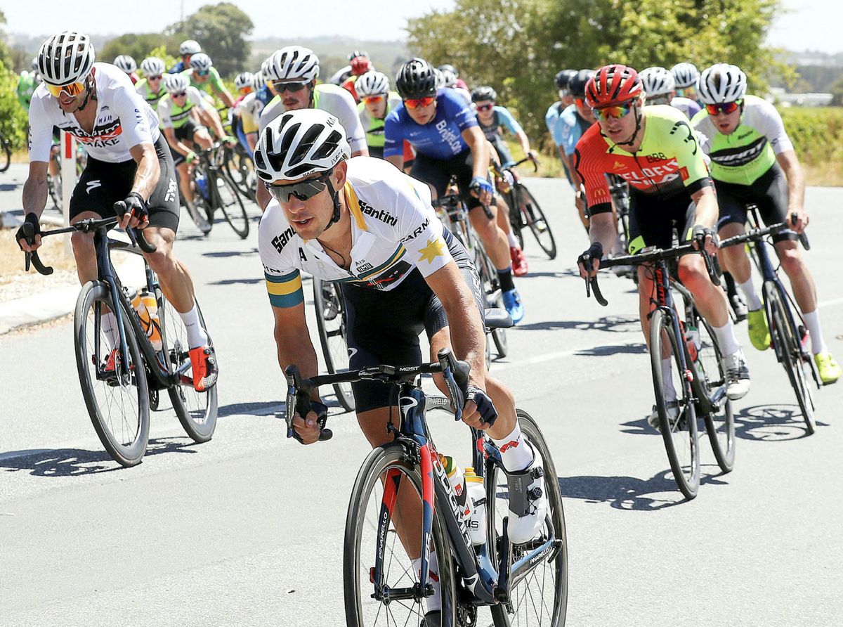 Richie Porte riding for Team Garmin Australia at the Santos Festival of Cycling