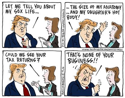Political Cartoon U.S. Trump Taxes