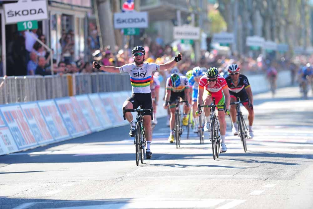 Cavendish wins in the rainbow jersey in 2012