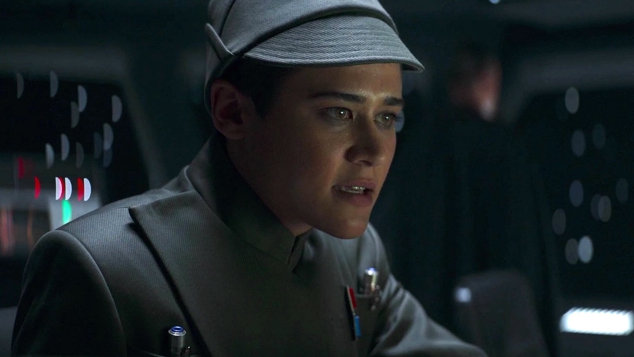 Katy O'Brian's Elila Kane in full Imperial uniform in The Mandalorian