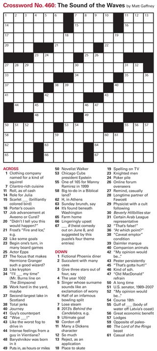 Crossword puzzle