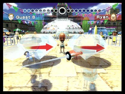 wii sports resort bowling giant ball